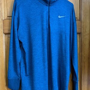 Nike Heathered Blue Standard Fit 1/4 Zip Top